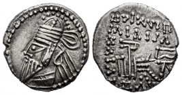 Kingdom of Parthia. Orodes II. Drachm. 57-38 BC. (Gc-5856). Ag. 3,69 g. XF. Est...75,00. 

SPANISH DESCRIPTION: Imperio Parto. Orodes II. Dracma. 57-3...