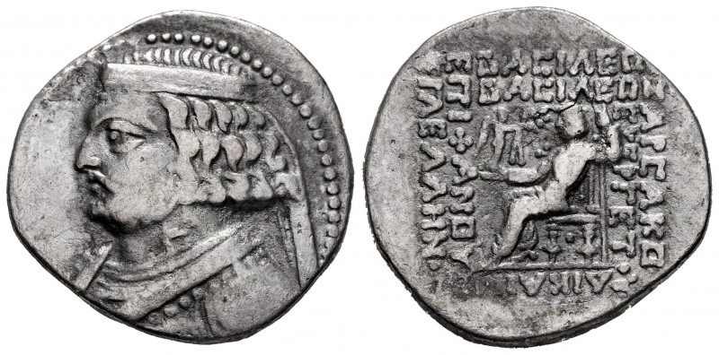 Kingdom of Parthia. Orodes II. Tetradrachm. 57-38 BC. Seleukeia on the Tigris. (...