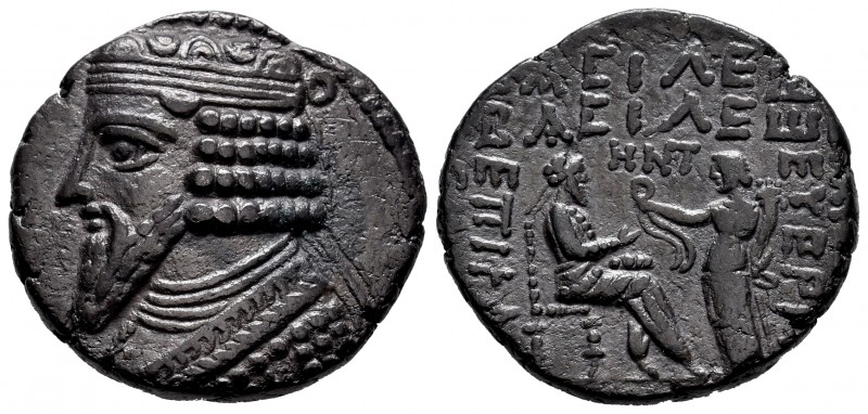 Kingdom of Parthia. Gotarzes II. Tetradrachm. 45-46 AD. Seleukeia on the Tigris....