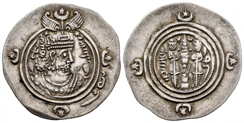 Sassanid Empire. Yazdigerd III. Drachm. 632-651 AD. Ag. 4,13 g. Choice VF. Est.....