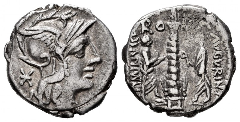 Minucius. Ti. Minucius Augurinus. Denarius. 134 BC. Rome. (Ffc-927). (Craw-248/1...