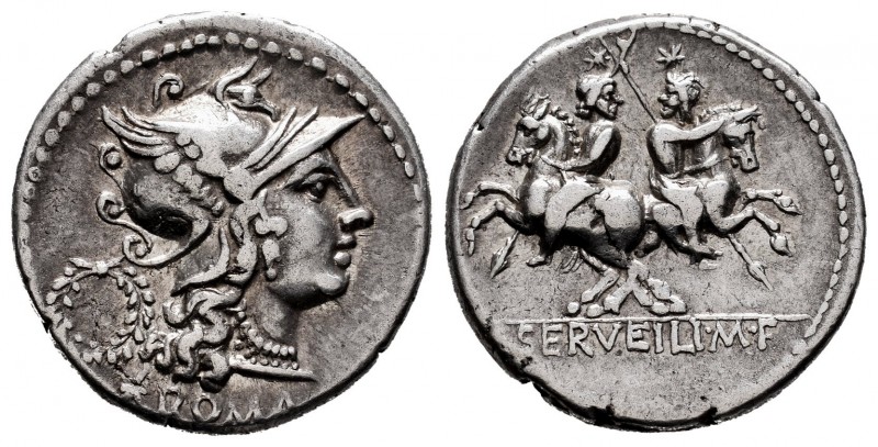 Servilius. C. Serveilius M.f. Augur. Denarius. 136 BC. Central Italy. (Ffc-1116)...