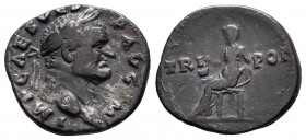 Vespasian. Denarius. 70-71 AD. Rome. (Spink-2312). (Ric-37). (Seaby-561). Rev.: TRI POT. Vesta seated left holding simpulum. Ag. 2,91 g. Minor scratch...