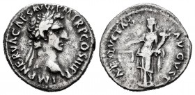 Nerva. Denarius. 97 AD. Rome. (Ric-13). (Bmcre-24). (Rsc-6). Anv.: IMP NERVA CAES AVG P M TR P COS III P P, laureate head to right. Rev.: AEQVITAS AVG...