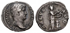 Hadrian. Denarius. 134-138 AD. Rome. (Ric-2048). (Bmcre-715). (Rsc-1335). Anv.: HADRIANVS AVG COS III P P, bare head right. Rev.: SALVS AVG, Salus sta...