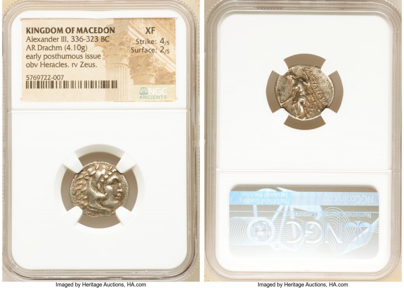 MACEDONIAN KINGDOM. Alexander III the Great (336-323 BC). AR drachm (18mm, 4.10 ...