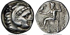 MACEDONIAN KINGDOM. Alexander III the Great (336-323 BC). AR drachm (18mm, 10h). NGC Choice VF. Posthumous issue of Colophon, ca. 319-310 BC. Head of ...