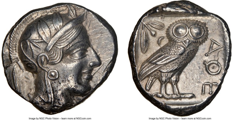 ATTICA. Athens. Ca. 440-404 BC. AR tetradrachm (25mm, 17.16 gm, 4h). NGC Choice ...