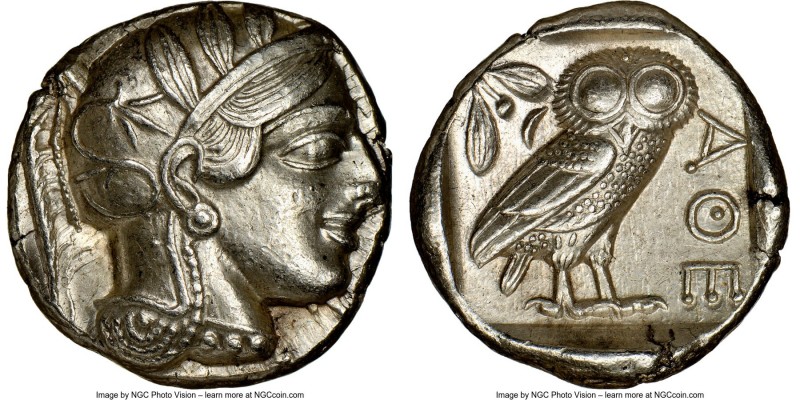 ATTICA. Athens. Ca. 440-404 BC. AR tetradrachm (24mm, 17.22 gm, 11h). NGC Choice...