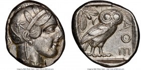 ATTICA. Athens. Ca. 440-404 BC. AR tetradrachm (24mm, 17.16 gm, 2h). NGC Choice XF 4/5 - 3/5, brushed. Mid-mass coinage issue. Head of Athena right, w...