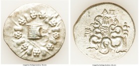 MYSIA. Pergamum. Roman Rule (ca. 133-67 BC). AR cistophorus (27mm, 12.09 gm, 12h). Choice VF. Serpent arising from cista mystica; all within ivy wreat...