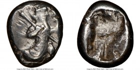 ACHAEMENID PERSIA. Xerxes II-Artaxerxes II (5th-4th centuries BC). AR siglos (16mm). NGC VF. Sardes, ca. 420-375 BC. Persian king or hero, wearing cid...