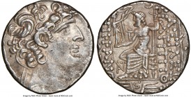 SELEUCID KINGDOM. Philip I Philadelphus (ca. 95/4-76/5 BC). AR tetradrachm (25mm, 12h). NGC Choice XF. Posthumous issue of Antioch on the Orontes unde...