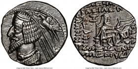PARTHIAN KINGDOM. Phraates IV (ca. 38-2 BC). AR drachm (19mm, 4.08 gm, 12h). NGC MS 5/5 - 4/5. Mithradatkart mint. Diademed and draped bust left, wart...
