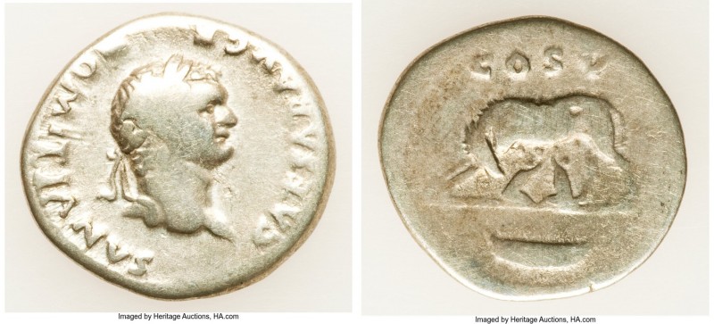 Domitian, as Caesar (AD 81-96). AR denarius (19mm, 3.12 gm, 6h). About Fine. Rom...