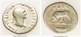 Domitian, as Caesar (AD 81-96). AR denarius (19mm, 3.12 gm, 6h). About Fine. Rome, under Vespasian, ca. AD 77-78. CAESAR AVG F DOMITIANVS, laureate he...