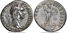 Domitian (AD 81-96). AR denarius (19mm, 12h). NGC VF, light scratches. Rome, 1 January-13 September AD 92. IMP CAES DOMIT AVG-GERM P M TR P XI, laurea...