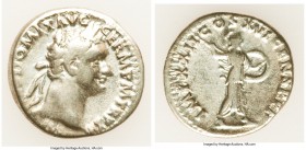 Domitian (AD 81-96). AR denarius (19mm, 3.12 gm, 6h). Choice Fine. Rome, 14 Sept. AD 93-13 Sept. AD 94. IMP CAES DOMIT AVG-GERM P M TR P XIII, laureat...