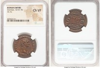 Domitian (AD 81-96). AE as (26mm, 7h). NGC Choice VF. Rome, AD 84. IMP CAES DOMITIAN AVG GERM COS X, laureate head of Domitian right, aegis at front /...