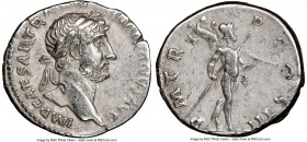 Hadrian (AD 117-138). AR denarius (18mm, 7h). NGC Choice VF. Rome, AD 119-122. IMP CAESAR TRAIAN-HADRIANVS AVG, laureate head of Hadrian right / P M T...