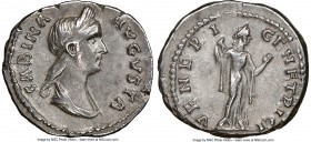 Sabina (AD 128-136/7). AR denarius (18mm, 6h). NGC Choice VF, scratches. Rome, ca. 128-136/7. SABINA AVGVSTA, diademed, draped bust of Sabina right, s...