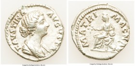 Faustina Junior (AD 147-175/6). AR denarius (18mm, 3.58 gm, 6h). VF. Rome, AD 170-175/6. FAVSTINA-AVGVSTA, draped bust of Faustina Junior right, seen ...