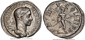 Severus Alexander (AD 222-235). AR denarius (20mm, 5h). NGC XF. Rome, AD 226. IMP C M AVR SEV-ALEXAND AVG, laureate, draped bust of Severus Alexander ...
