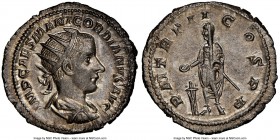 Gordian III (AD 238-244). AR antoninianus (23mm, 4.60 gm, 5h). NGC MS 5/5 - 5/5. Rome, AD 240. IMP CAES M ANT GORDIANVS AVG, radiate, draped and cuira...