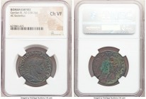 Gordian III (AD 238-244). AE sestertius (30mm, 12h). NGC Choice VF. Rome, 6th officina, 11th emission, early AD 243. IMP GORDIANVS PIVS FEL AVG, laure...