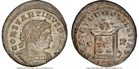 Constantine I the Great (AD 307-337). AE3 or BI nummus (19mm, 3.09 gm, 12h). NGC MS 4/5 - 4/5, Silvering. Lugdunum, AD 321 . CONSTAN-TINVS AVG, laurea...