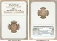 Leopold II Mule 50 Centimes 1899-Dated (c. 1907) MS63 NGC, Bogaert-1306B1 muled with KM61.1. Struck in silver this is a very rare muling of an 1899 re...