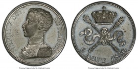 Henry V Pretender tin Specimen 5 Francs 1830 SP58 PCGS, KM-X32 (silver), VG-2688. HENRI V ROI DE FRANCE His young bust in uniform left / Crown over cr...