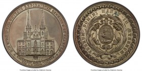 Hamburg. Free City silvered copper Specimen "Completion of the Reformation Church" Medal 1856 SP63 PCGS, Gaed-2100. 42mm. By H. Lorenz. DIE KIRCHE DER...