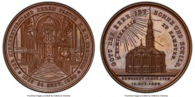 Hamburg. Free City bronzed copper Specimen "St. Michaels Church" Medal 1890 SP63 PCGS, DER KIRCHENVORSTAND HERRN PASTOR H.E.W. KREIBOHM 1865 24 SEPT. ...