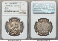 Saxe-Weimar-Eisenach. Wilhelm Ernst 3 Mark 1915-A MS65+ NGC, Berlin mint, KM222. Centenary of Grand Duchy. 

HID09801242017

© 2020 Heritage Aucti...