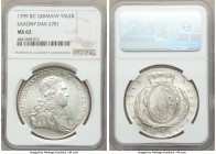 Saxony. Friedrich August III Taler 1799-IEC MS62 NGC, Dresden mint, KM1027.2, Dav-2701.

HID09801242017

© 2020 Heritage Auctions | All Rights Res...
