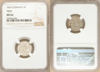 Trier. Karl Kaspar 4 Pfennig 1667 MS64 NGC, KM127. 

HID09801242017

© 2020 Heritage Auctions | All Rights Reserved