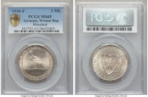 Weimar Republic "Rhineland" 3 Mark 1930-F MS65 PCGS, Stuttgart mint, KM70. 

HID09801242017

© 2020 Heritage Auctions | All Rights Reserved