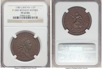 George III bronzed Proof Restrike Pattern 1/2 Penny 1788 PR63 Brown NGC, KM-PnA63, Peck-1003.

HID09801242017

© 2020 Heritage Auctions | All Righ...
