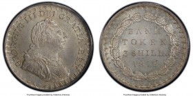 George III "Draped Bust" Bank Token of 3 Shillings 1812 MS65 PCGS, KM-Tn4, S-3769. 

HID09801242017

© 2020 Heritage Auctions | All Rights Reserve...