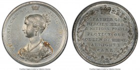 Victoria tin Specimen "Coronation" Medal 1838 AU Details (Bent) PCGS, BHM-184. VICTORIA CROWNED JUNE 23 1838. Radiant crown above crowned bust of youn...