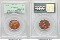 Victoria Farthing 1858 MS64 Red and Brown PCGS, KM725, S-3950. Fiery red and cobalt brown. 

HID09801242017

© 2020 Heritage Auctions | All Rights...
