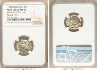 Republic Mint Error - Struck on U.S. 10 Cent Flan 25 Sentimos ND (1972) MS62 NGC, KM199. 20mm. 2.7gm. 

HID09801242017

© 2020 Heritage Auctions |...