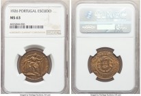 Republic Escudo 1926 MS63 NGC, KM576. Scarce date of two year type. 

HID09801242017

© 2020 Heritage Auctions | All Rights Reserved
