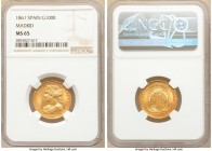 Isabel II gold 100 Reales 1861 MS65 NGC, Madrid mint, KM605.2. Honey-golden reflective surfaces. 

HID09801242017

© 2020 Heritage Auctions | All ...