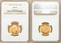 Oscar II gold 20 Kronor 1900-EB MS65 NGC, Stockholm mint, KM765. Satiny mint bloom. 

HID09801242017

© 2020 Heritage Auctions | All Rights Reserv...