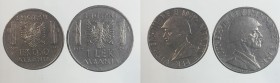 Albania. Vittorio Emanuele III. Lotto 2 monete magnetiche 1939 0,50 lek e 1 lek
