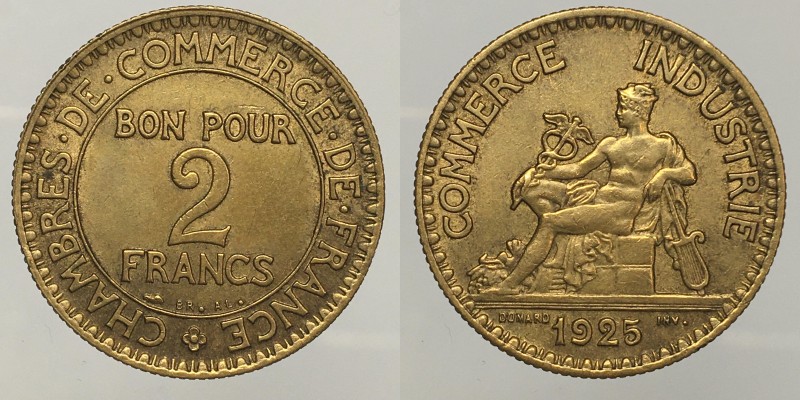 France. 2 francs 1925. bb-spl