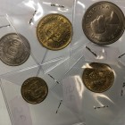 Lotto di 5 monete. Serbia, Sudafrica, Giappone. conservazioni medie qfdc-fdc