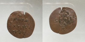 Netherlands East Indies. 1/2 Duit 1808 5 1/32 gulden